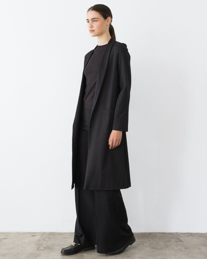 Black Ponte Knit Smoking Jacket