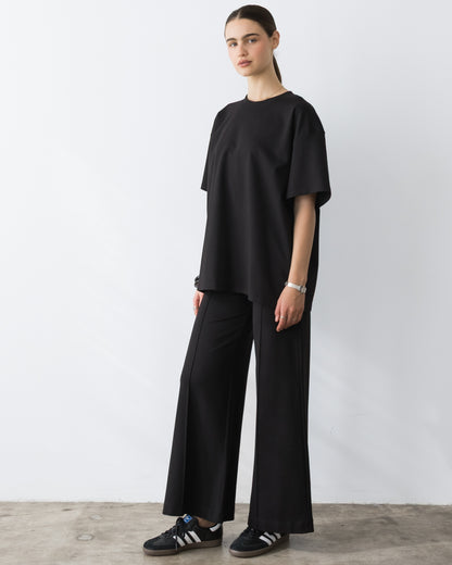 Black Ponte Knit Big Shirt