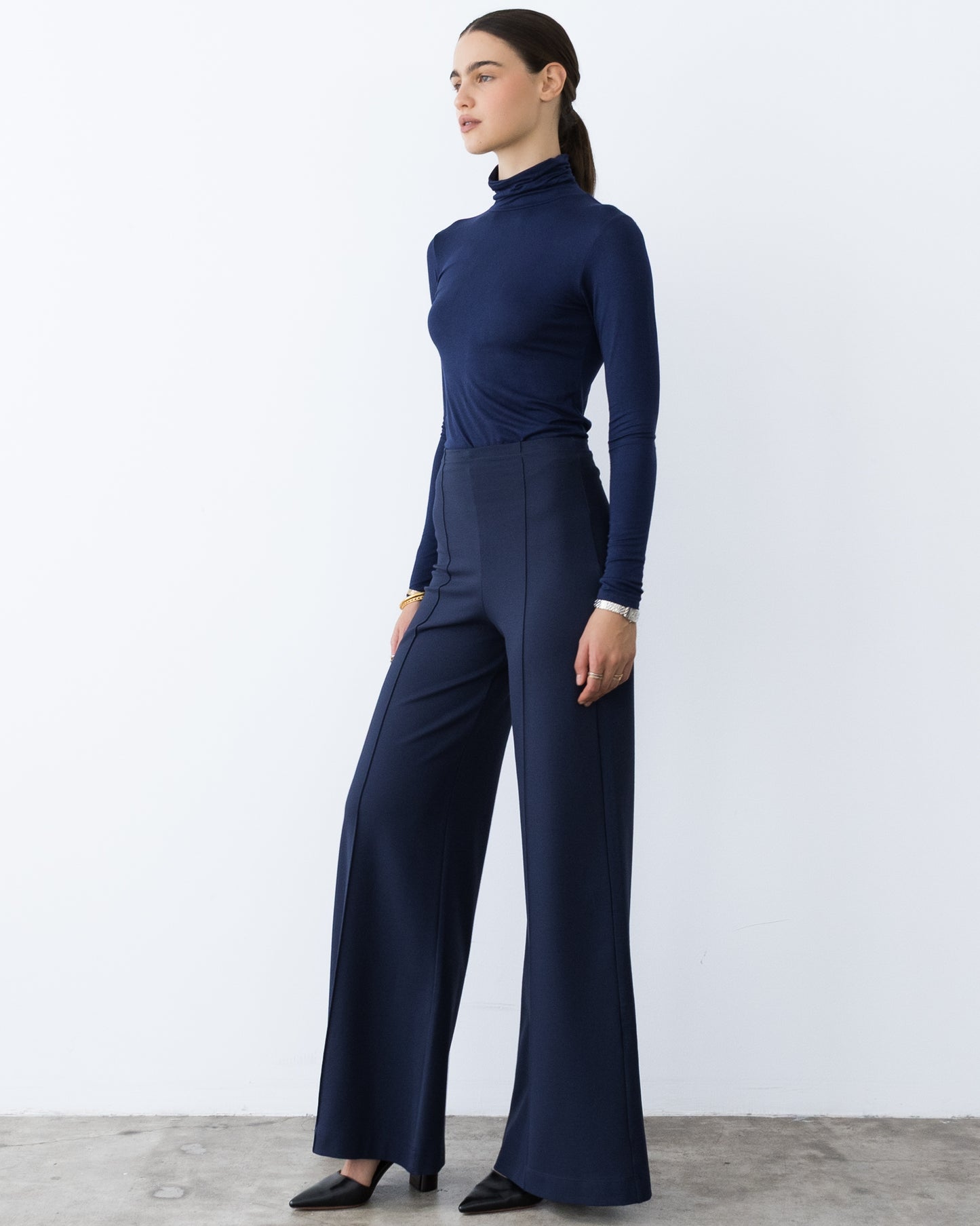 Navy Modal Turtleneck