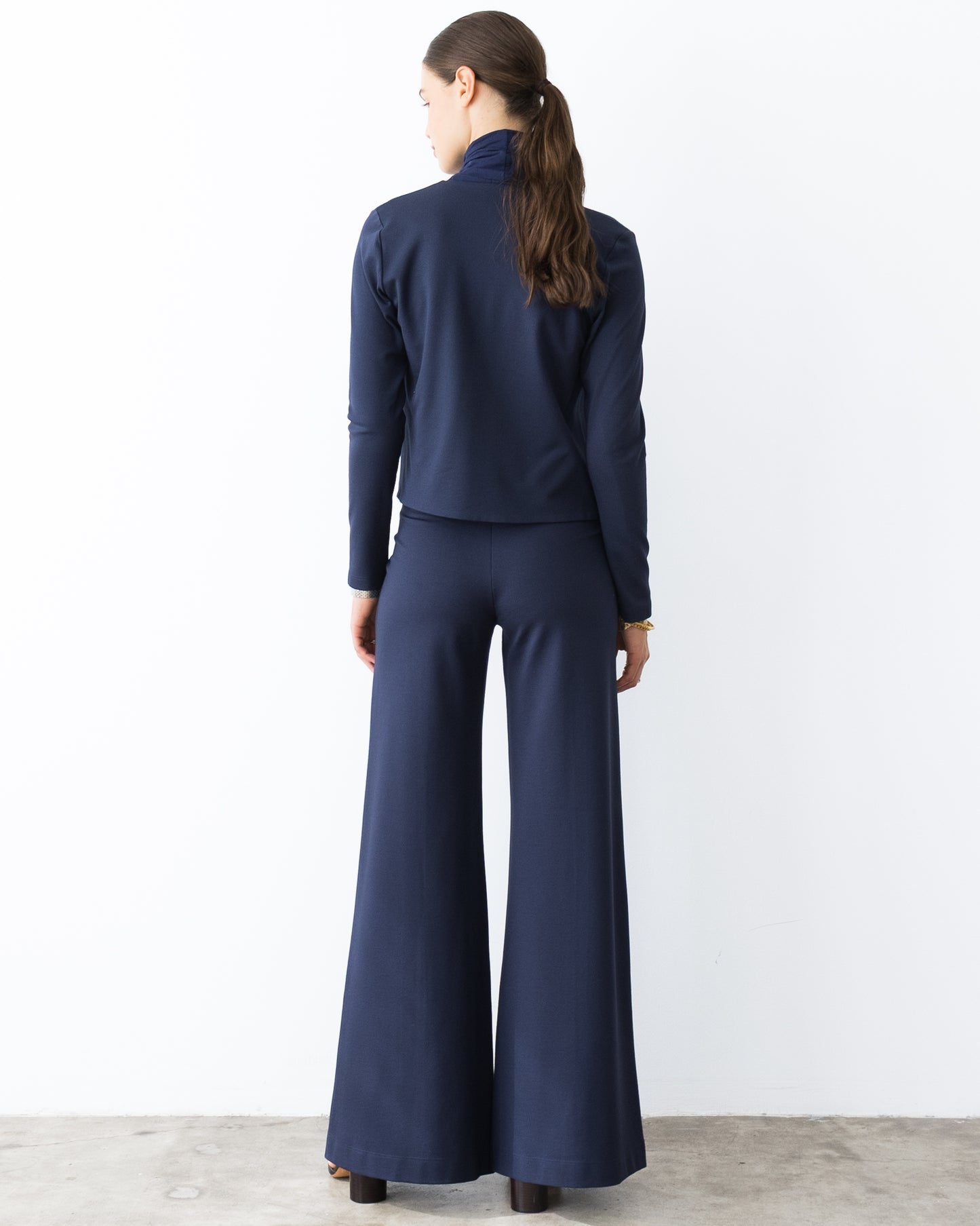 Navy Ponte Knit Bolero