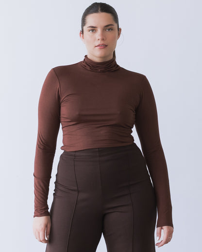 Cocoa Modal Turtleneck