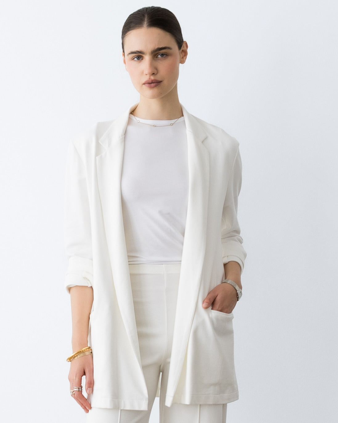 Off-White Ponte Knit Oversized Blazer
