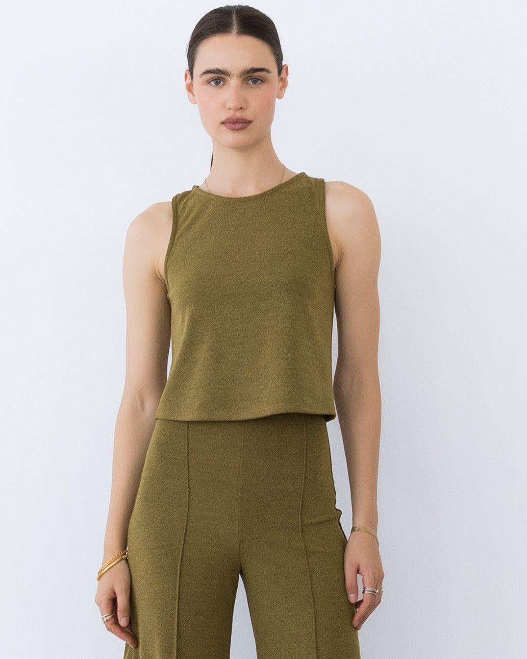 Vintage Knit Chartreuse Tank Top