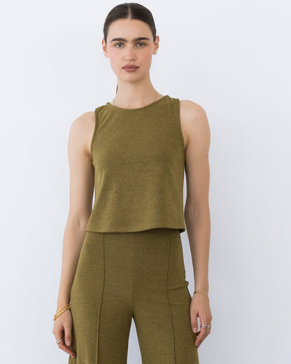 Vintage Knit Chartreuse Tank Top