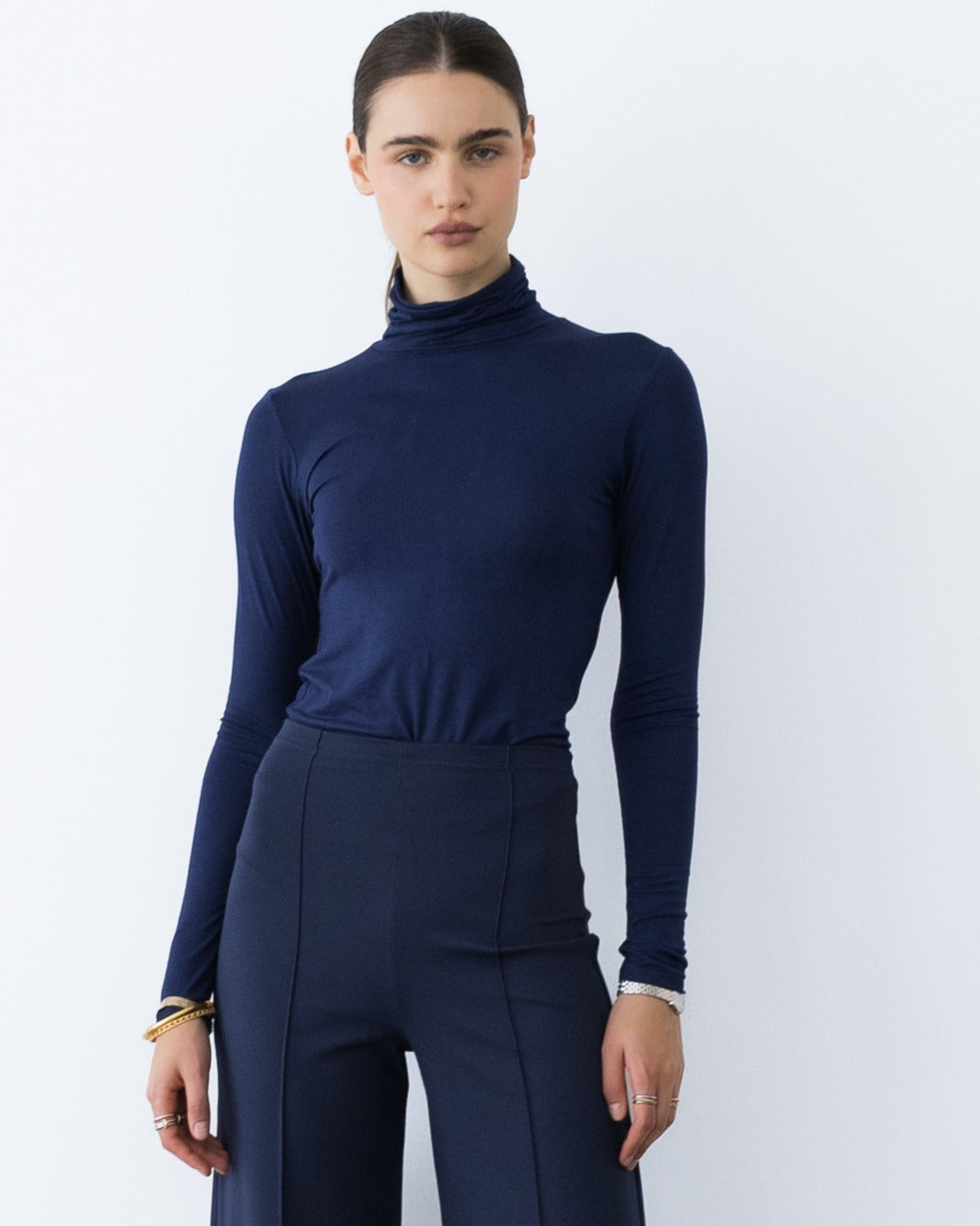 Navy Modal Turtleneck