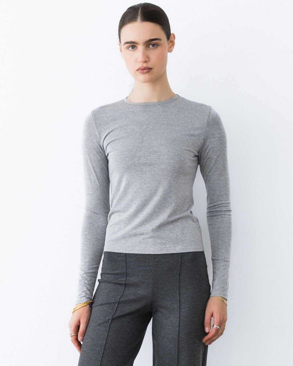 Ash Modal Fitted Long Sleeve Tee