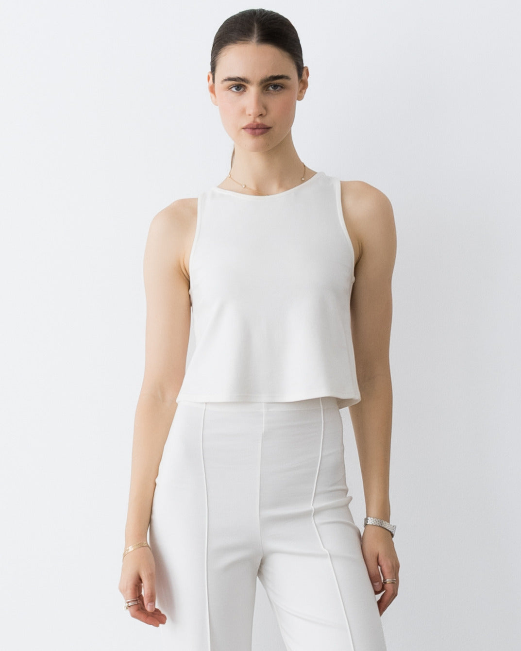 Off-White Ponte Knit Tank Top