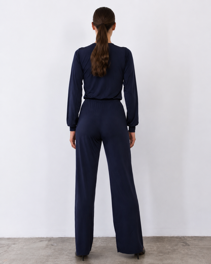 Navy Long Sleeve Jumpsuit