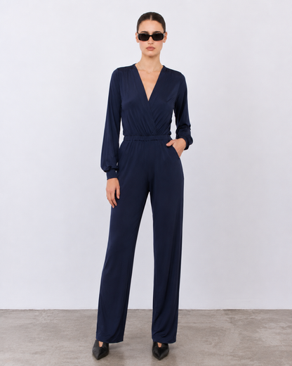 Navy Long Sleeve Jumpsuit