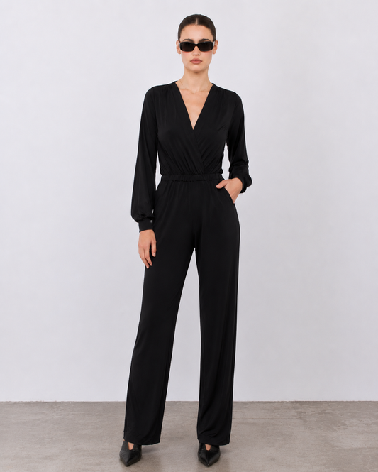 Black Long Sleeve Jumpsuit