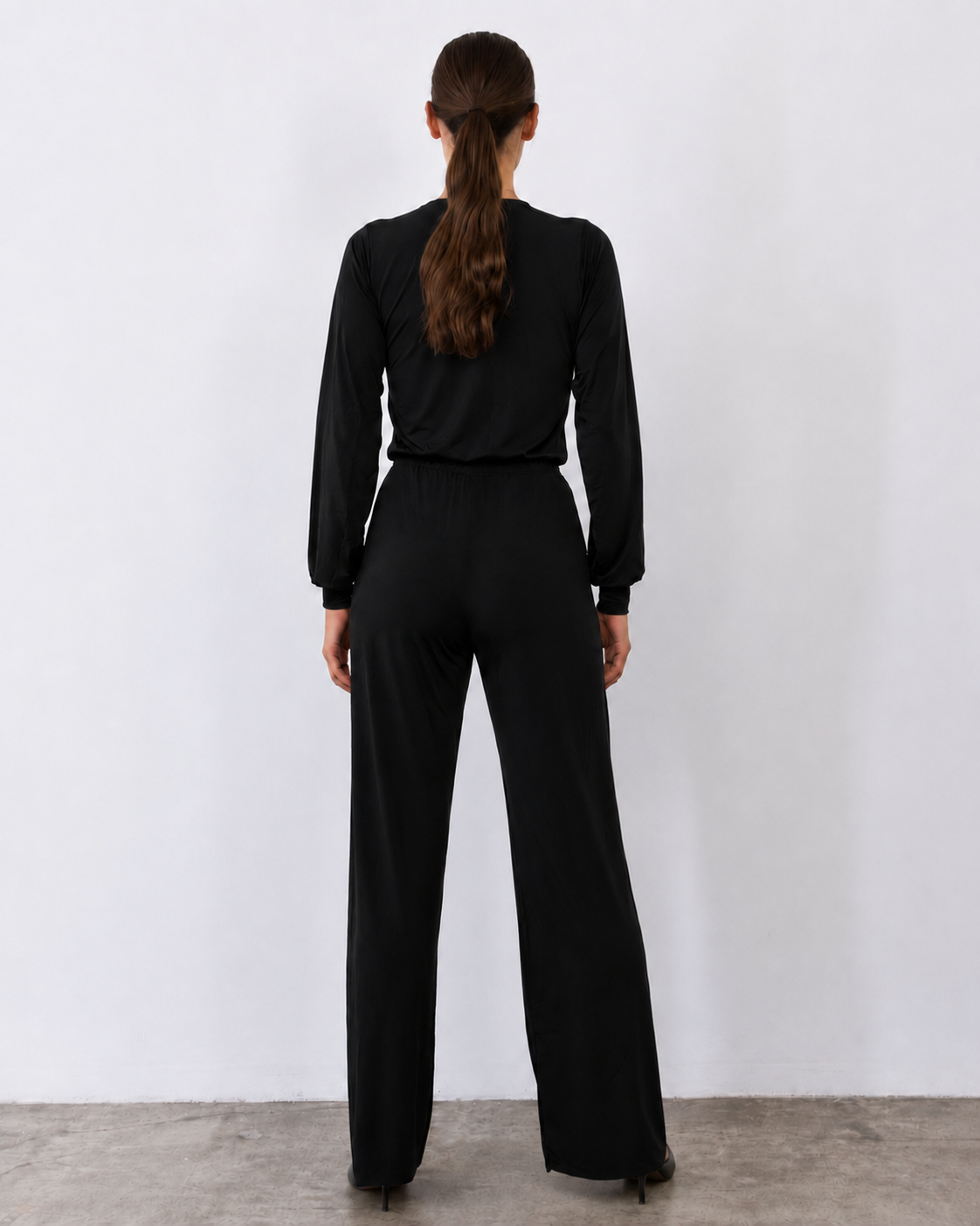 Black Long Sleeve Jumpsuit