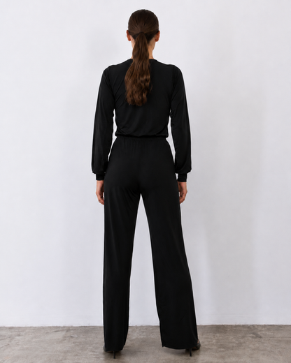 Black Long Sleeve Jumpsuit