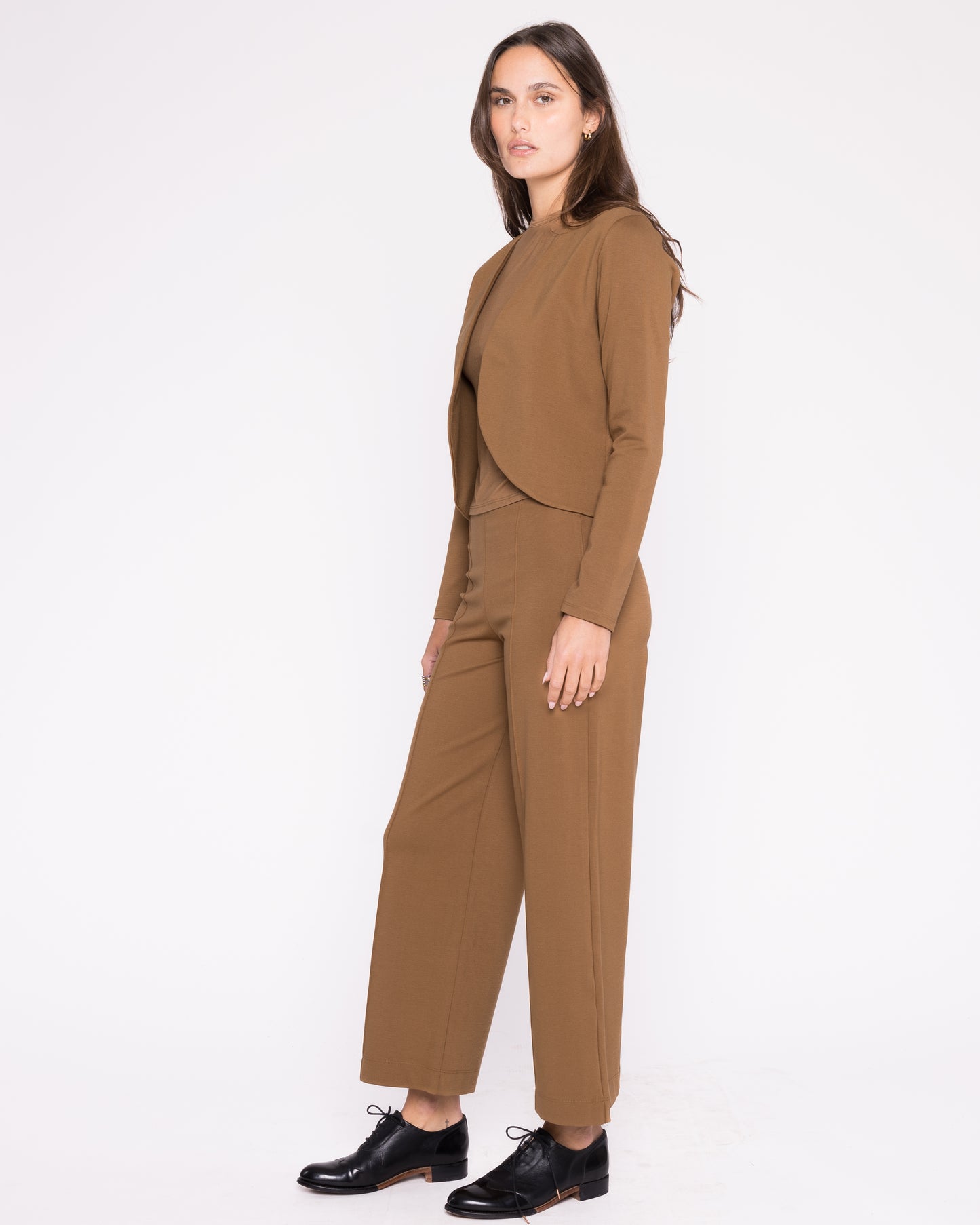 Camel Ponte Knit Bolero