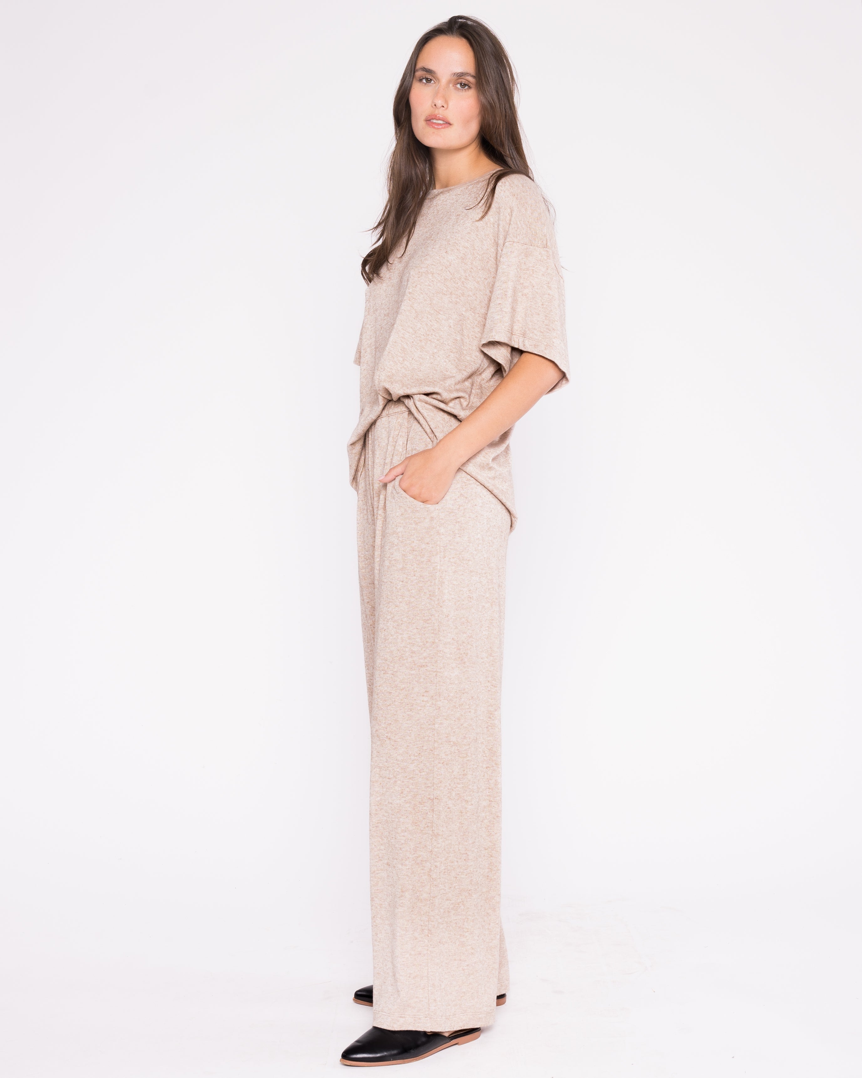 Oatmeal Sweater Knit Lounge Pant