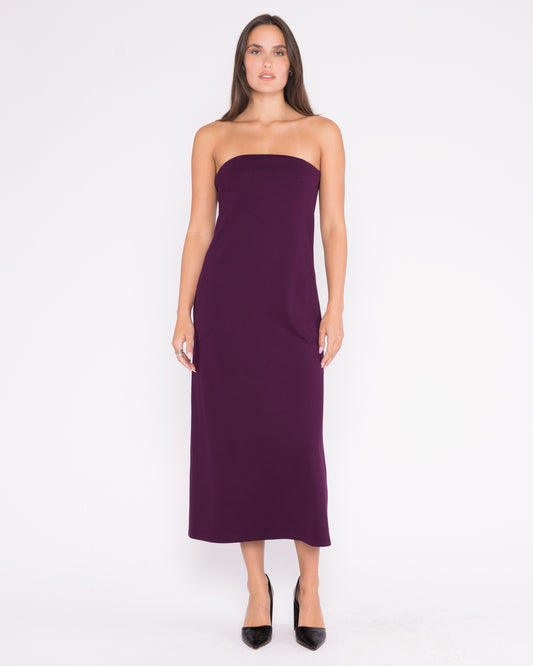 Plum Ponte Knit Perfect Dress