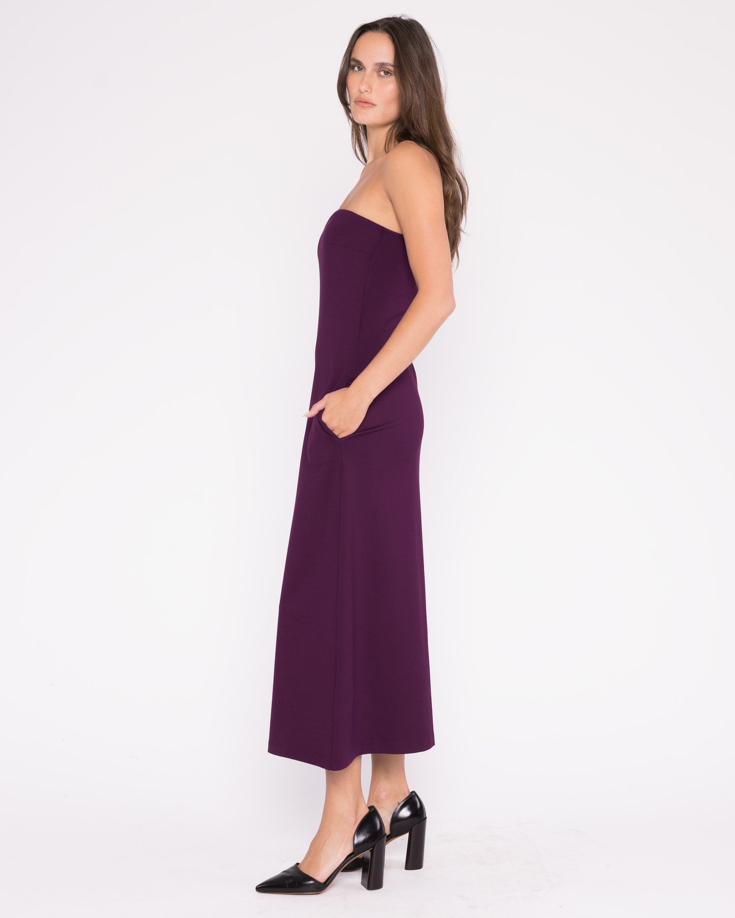 Plum Ponte Knit Perfect Dress