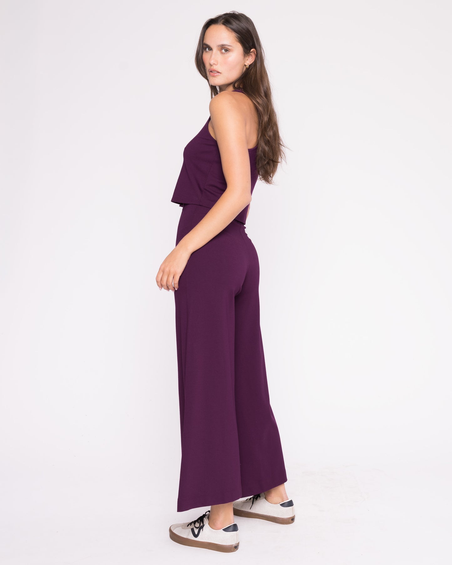 Plum Ponte Knit Tank Top
