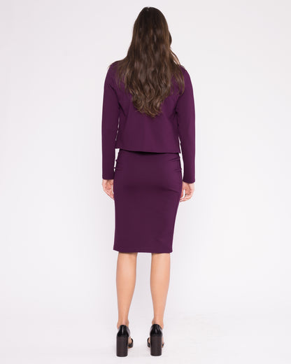Plum Ponte Knit Bolero