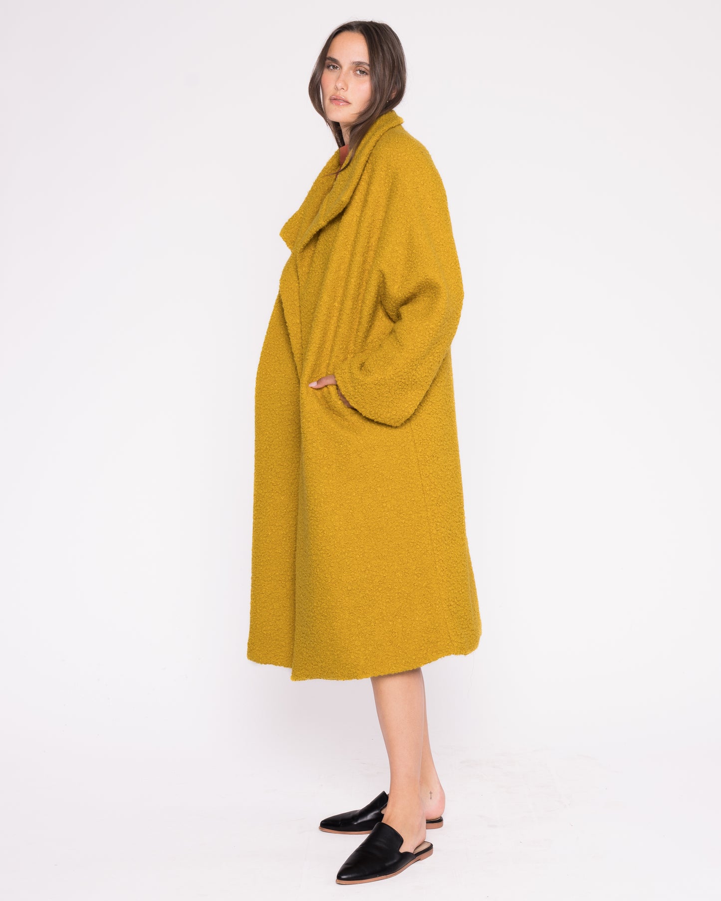 Saffron Boucle Overcoat