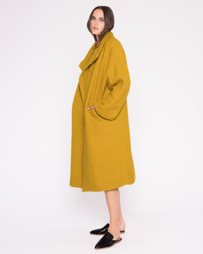 Saffron Boucle Overcoat