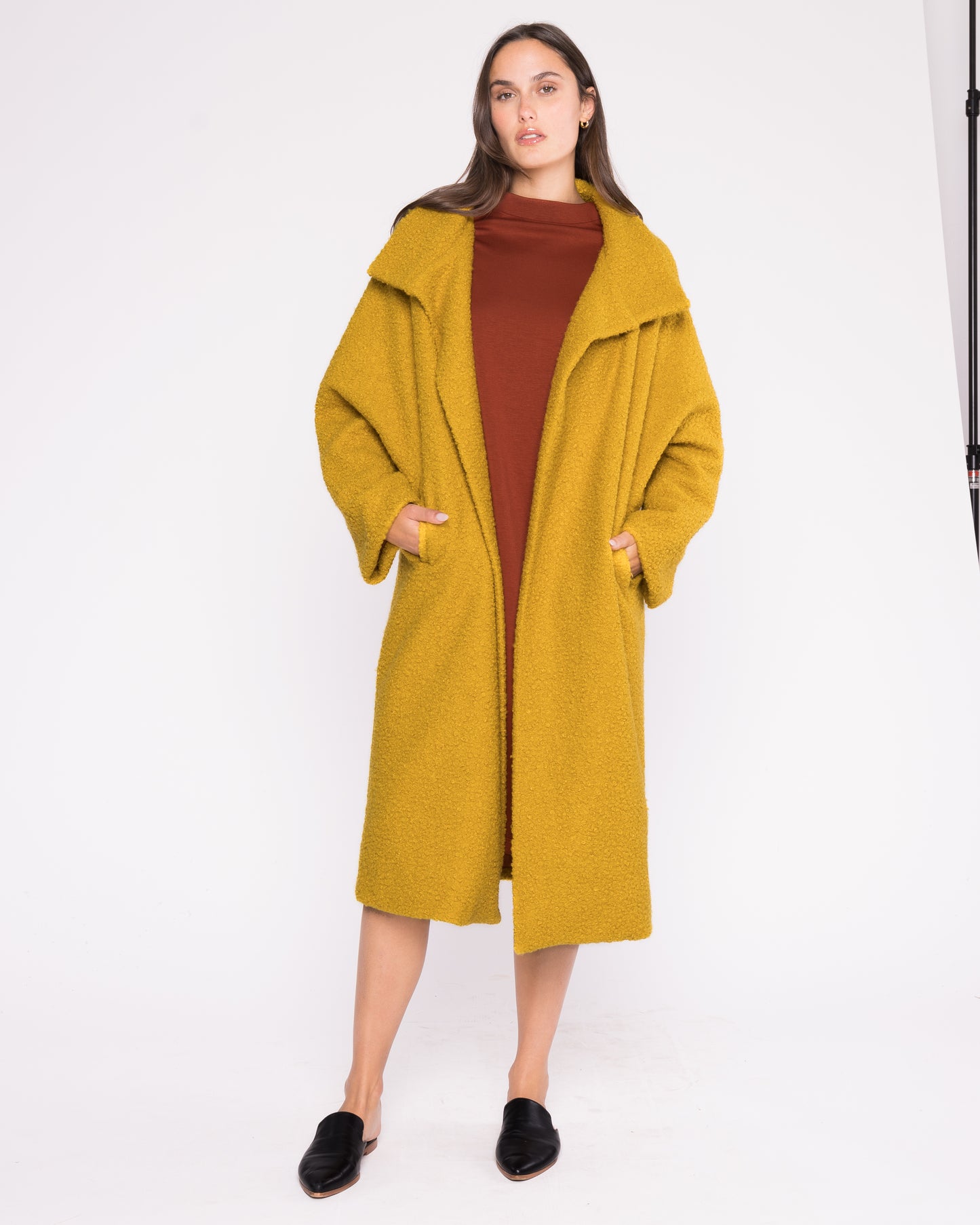 Saffron Boucle Overcoat