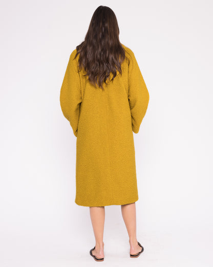 Saffron Boucle Overcoat