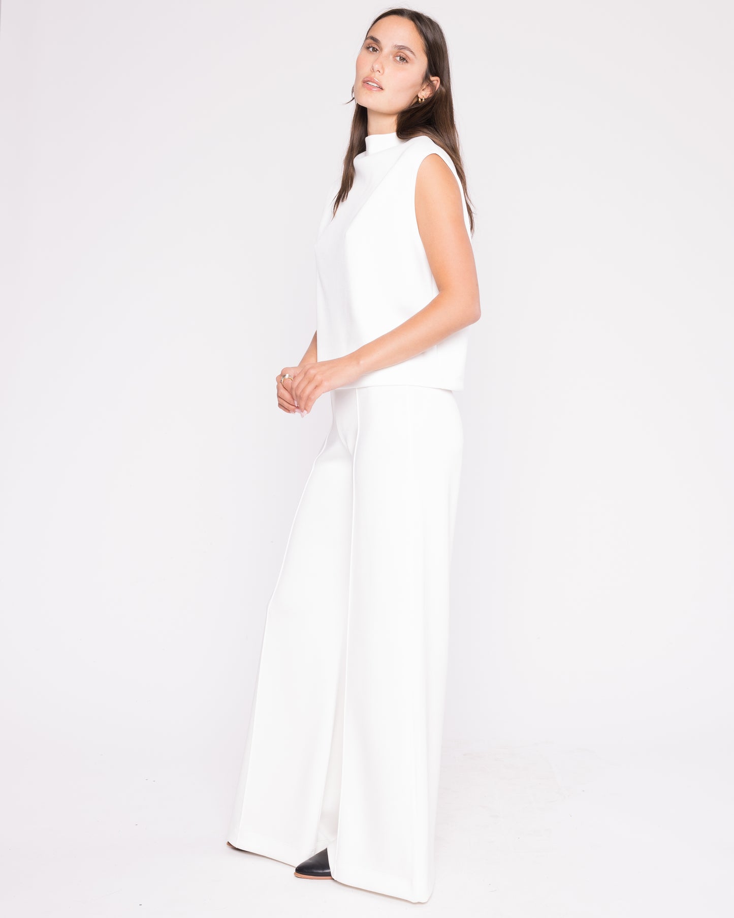 Off-White Scuba Wide Leg Pant