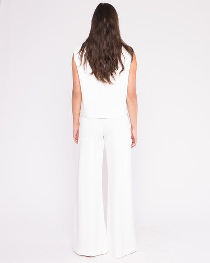 Off-White Scuba Wide Leg Pant