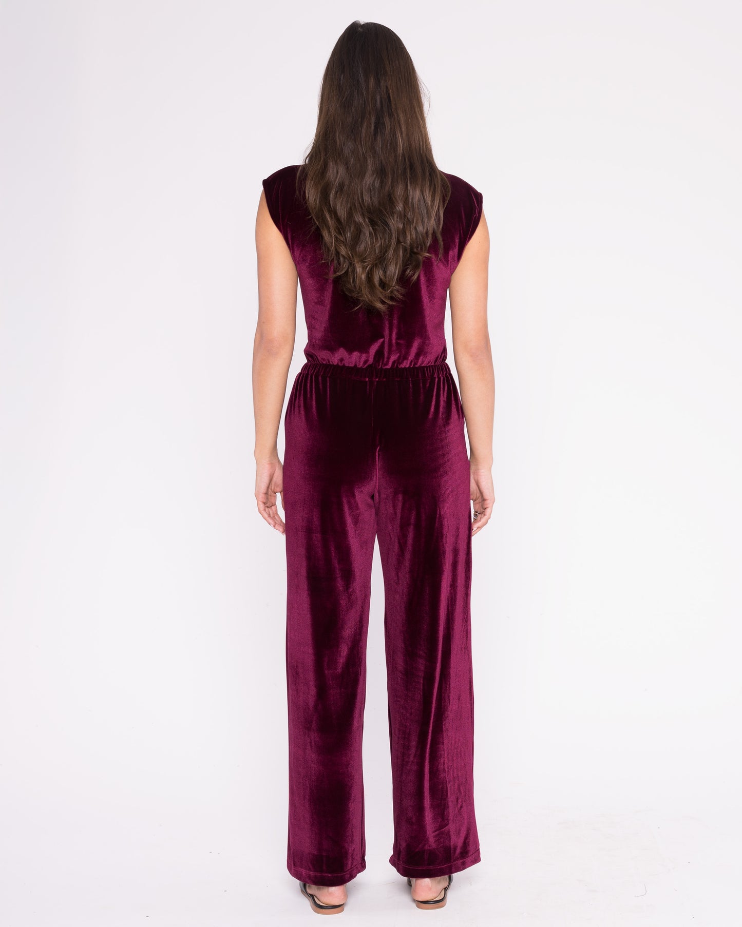 Merlot Velvet Classic Jumpsuit