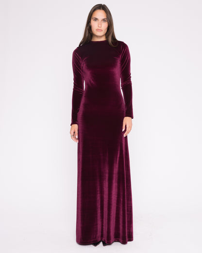 stretch velvet dress Ripley Rader | Women's Merlot Stretch Velvet Kate Dress | Merlot