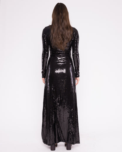 Black Sequin Kate Dress