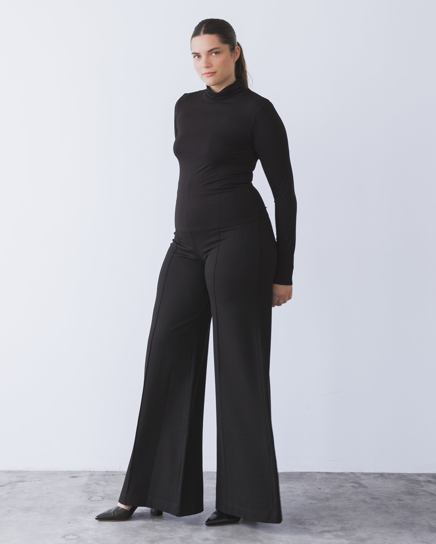 Black Modal Turtleneck