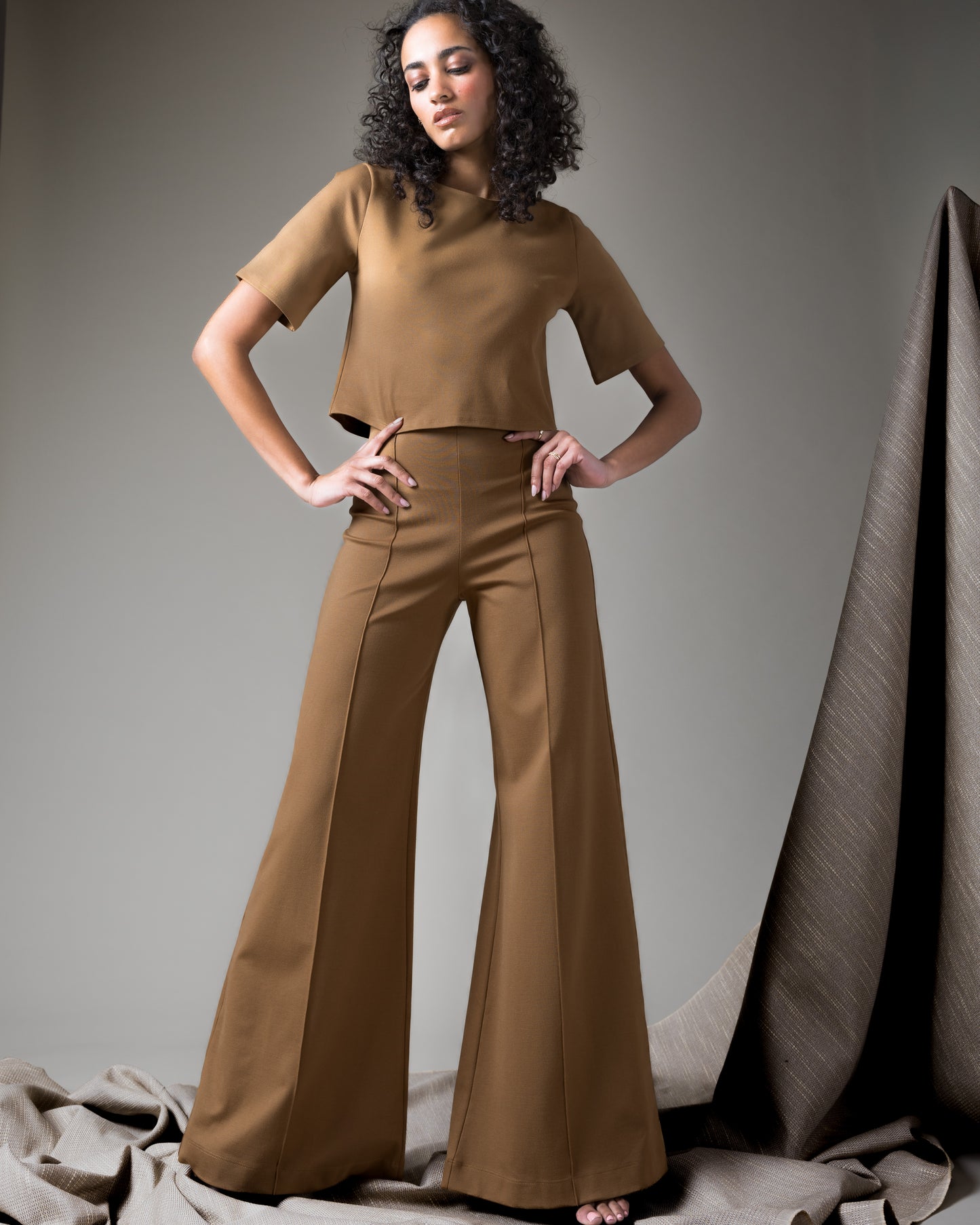 Camel Ponte Short Sleeve Top