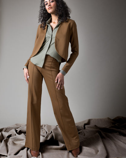 Camel Ponte Knit Bolero