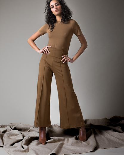 Camel Fitted T-Shirt