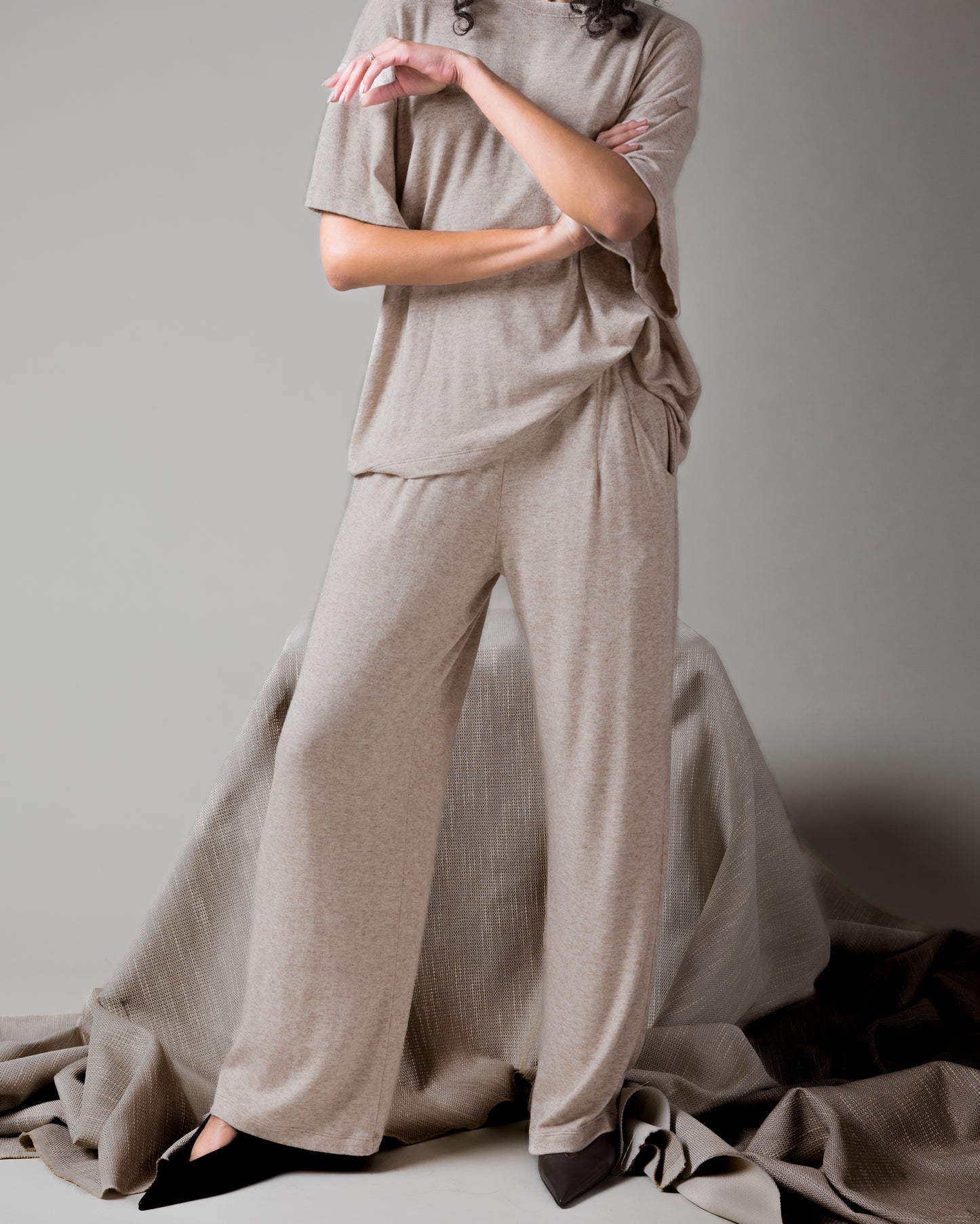 Oatmeal Sweater Knit Lounge Pant