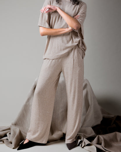 Oatmeal Sweater Knit Lounge Pant