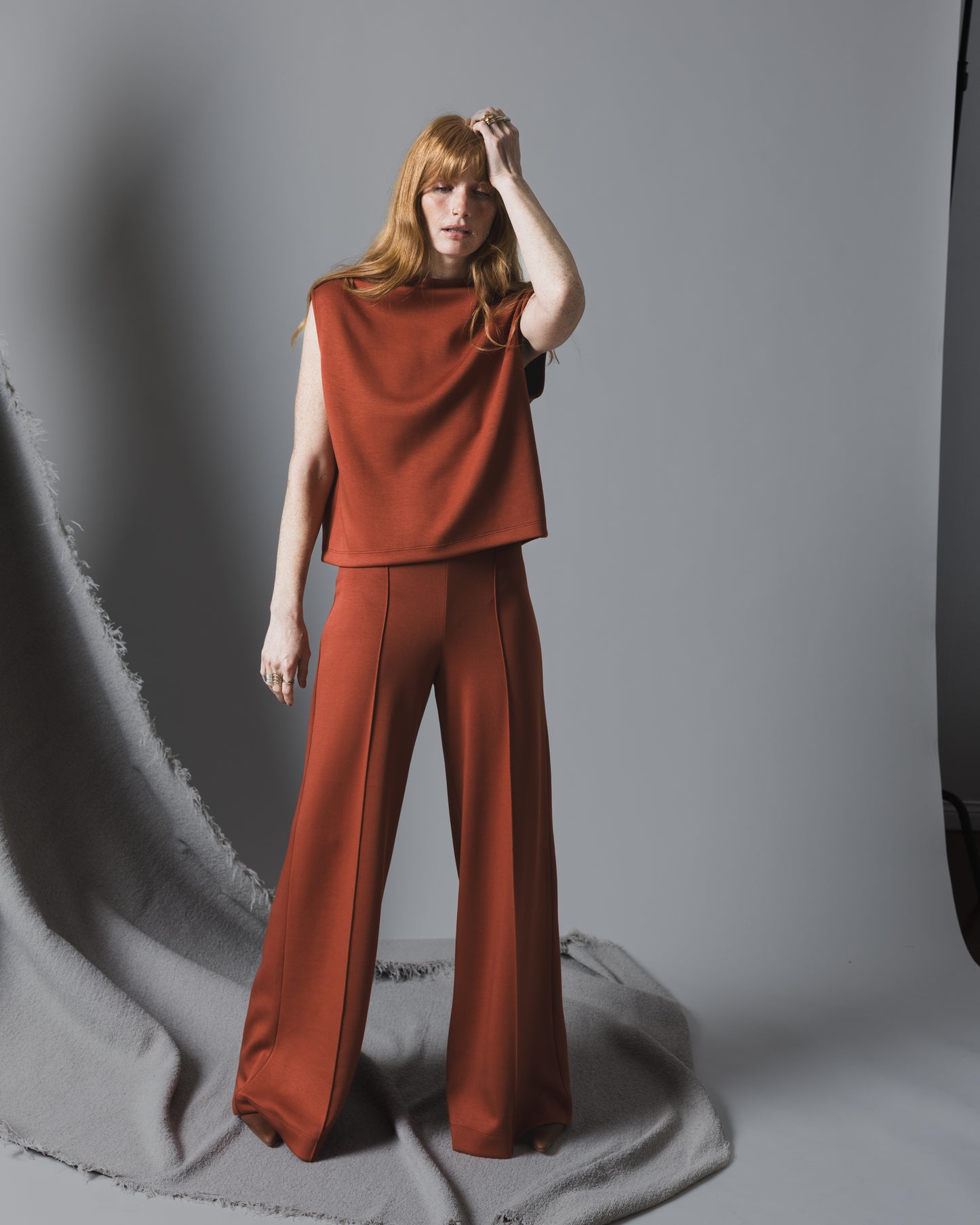 Rust Scuba Wide Leg Pant