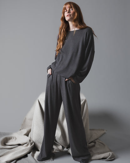 Charcoal Sweater Knit Lounge Pant