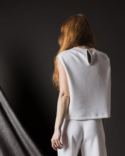 Off-White Scuba Cowl Neck Top