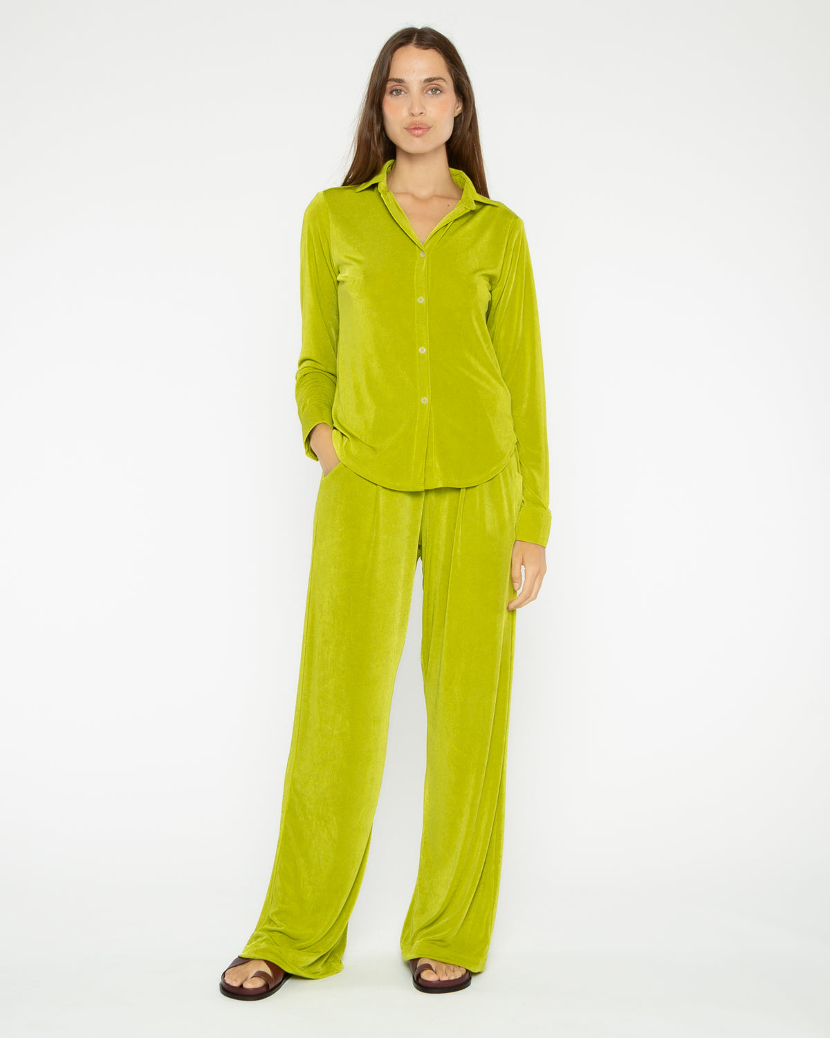 Lime Slinky Lounge Pant