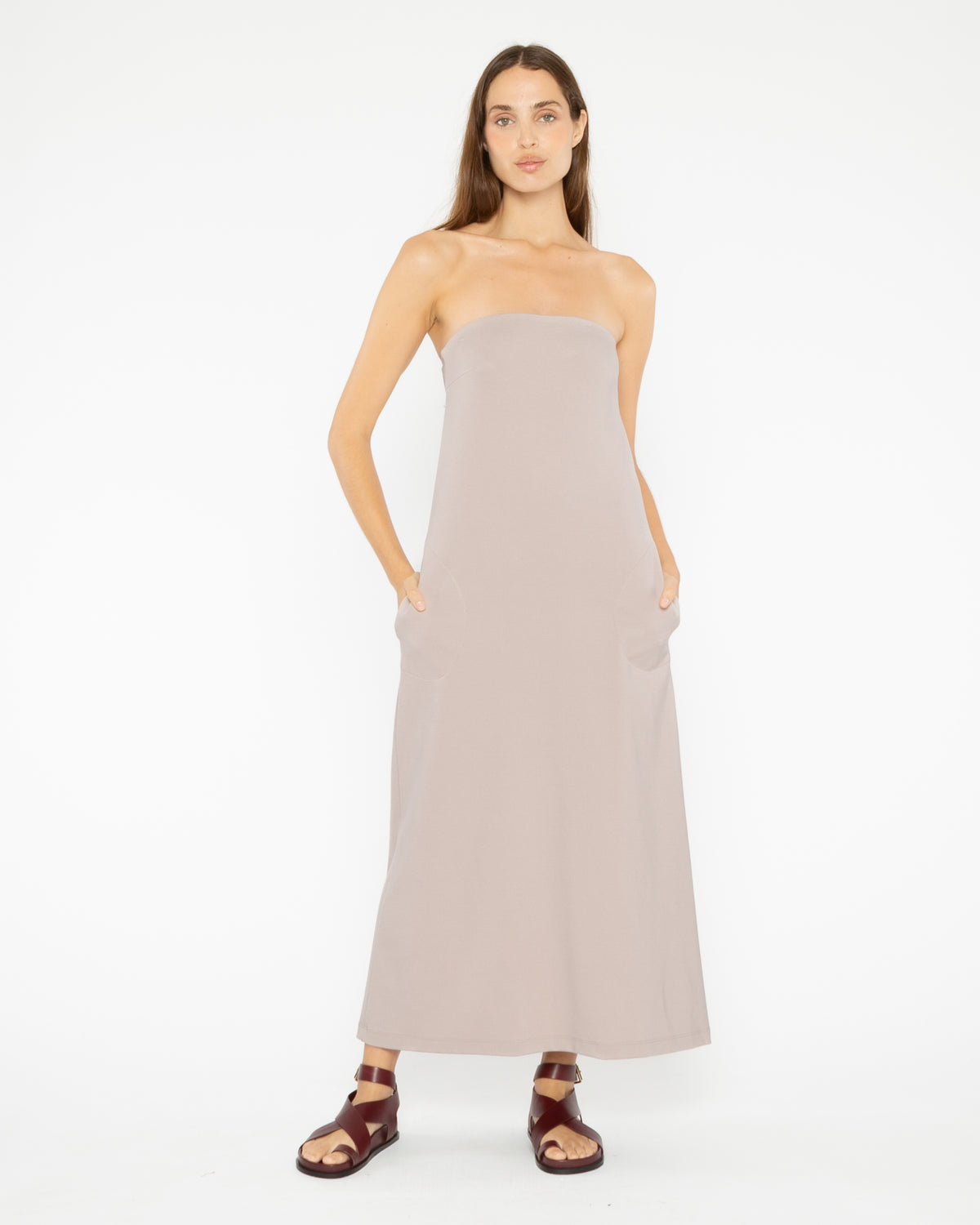 Clay Ponte Knit Perfect Dress