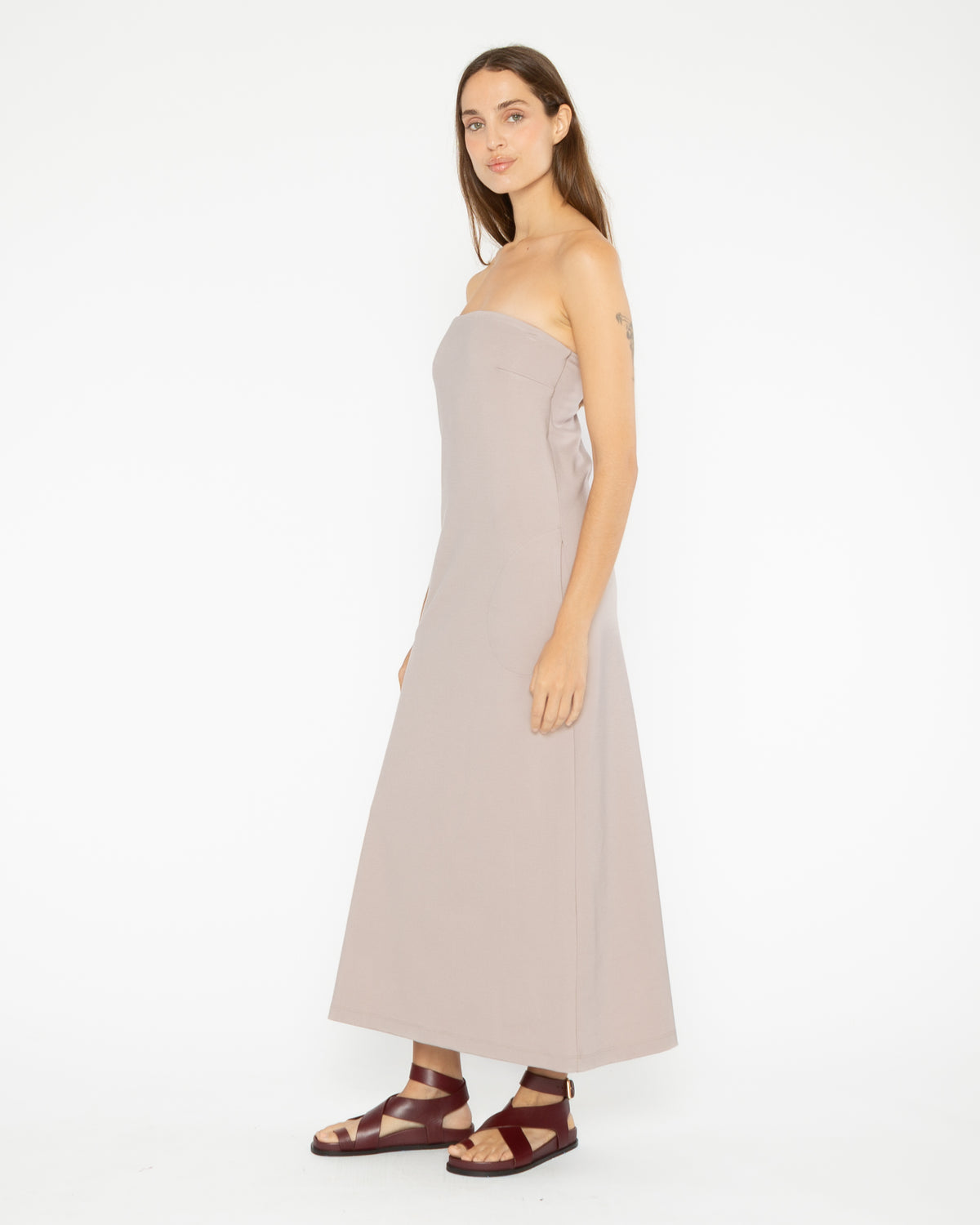 Clay Ponte Knit Perfect Dress