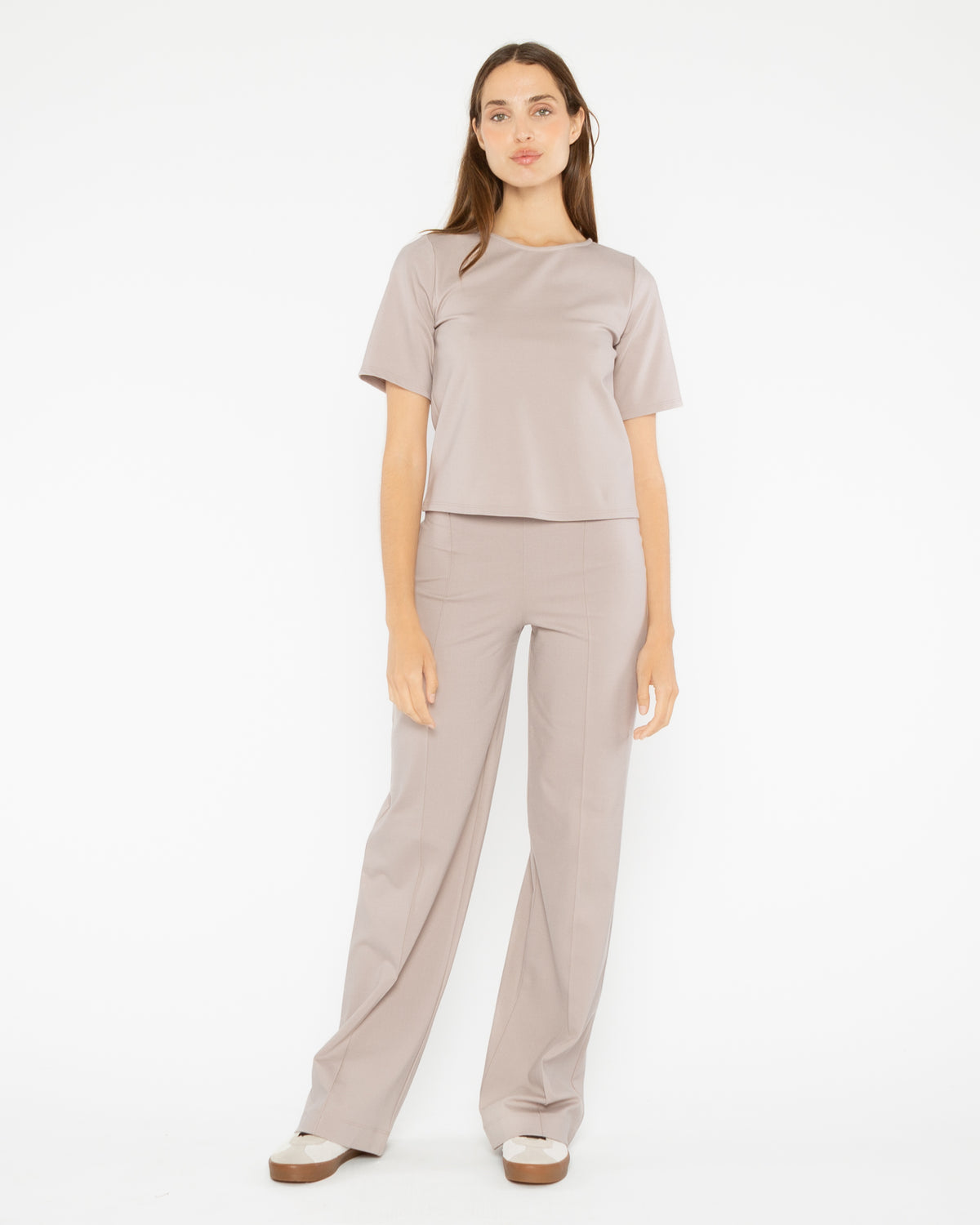 Clay Ponte Knit Straight Leg Pant