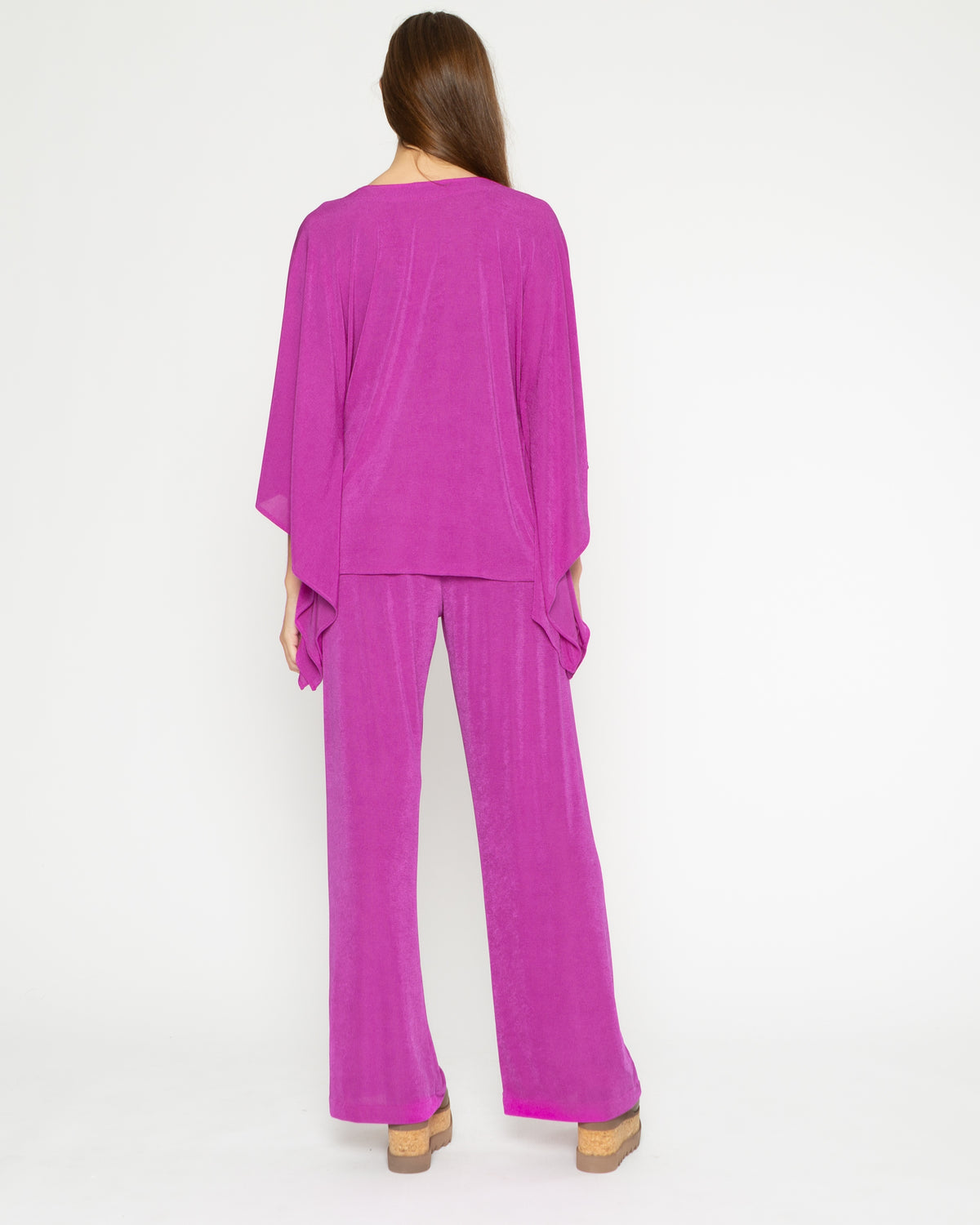 Fuchsia Slinky Caftan Top