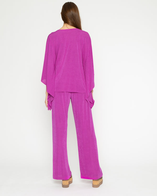 Fuchsia Slinky Caftan Top