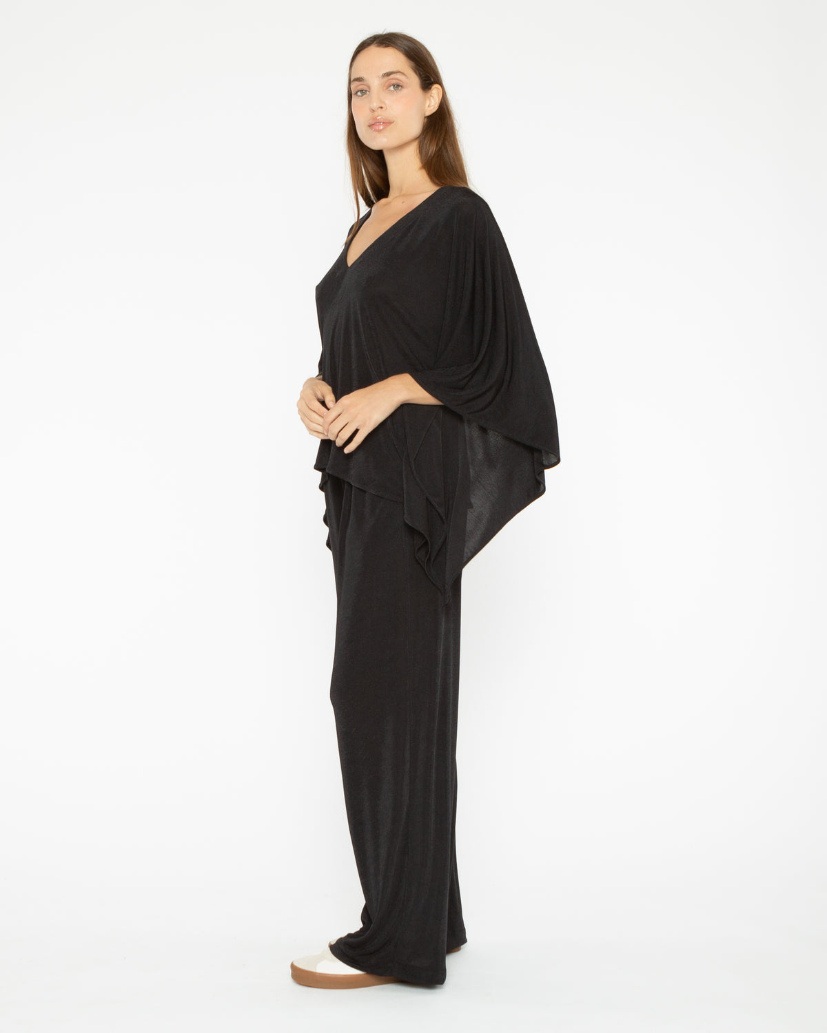 Black Slinky Caftan Top