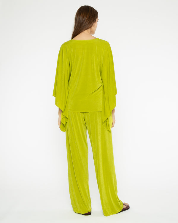 Lime Slinky Caftan Top