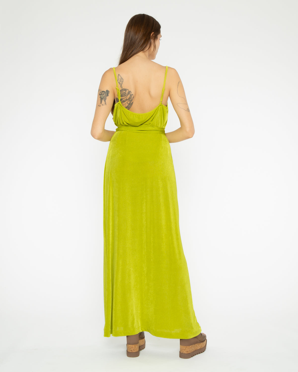 Lime Slinky Slip Top