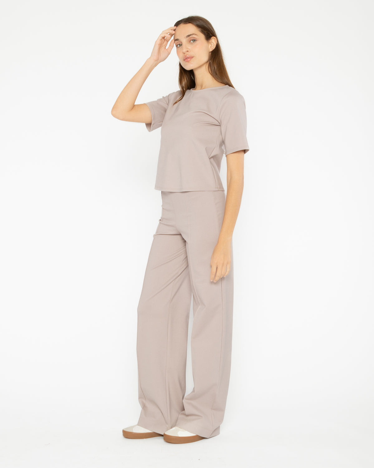 Clay Ponte Knit Straight Leg Pant